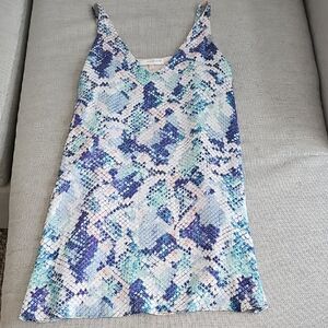 Lavender Brown Multicolor Snake Print Dress